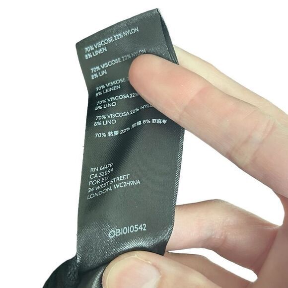 By Anthropologie Black Ribbed Knit Mock Neck Side Slit Dress Womens XSmall - Picture 8 of 9